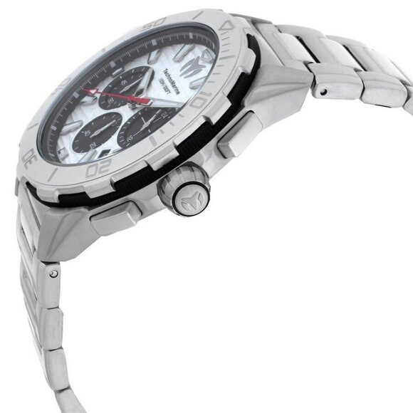 NWT Authentic Technomarine Seven Seas Chronograph GMT Quartz Silver Dial Men's W - Picture 2 of 3